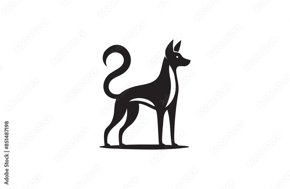 Fototapeta premium create a vector silhouette image of dog logo style