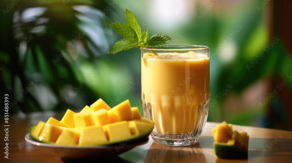 Yellow smoothies background Yellow smoothies background
