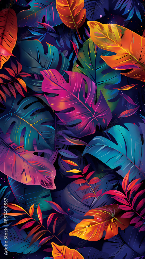 Brightly colored leaves Brightly colored leaves