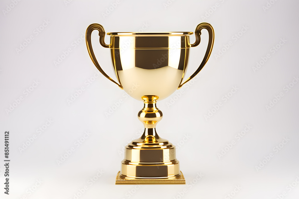 Golden trophy cup isolated on white background Golden trophy cup isolated on white background