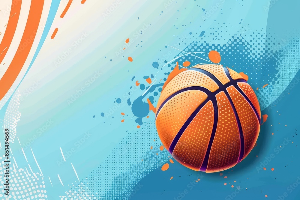 Obraz premium Basketball template design, Basketball banner Sport layout design, Basketball event