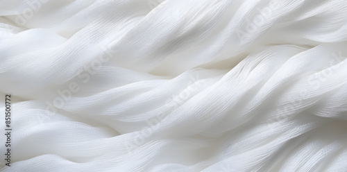 Close up of white fabric texture background