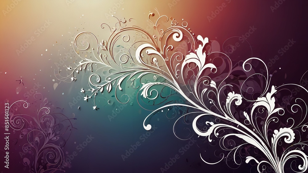 Abstract Floral Swirls Background Abstract Floral Swirls Background