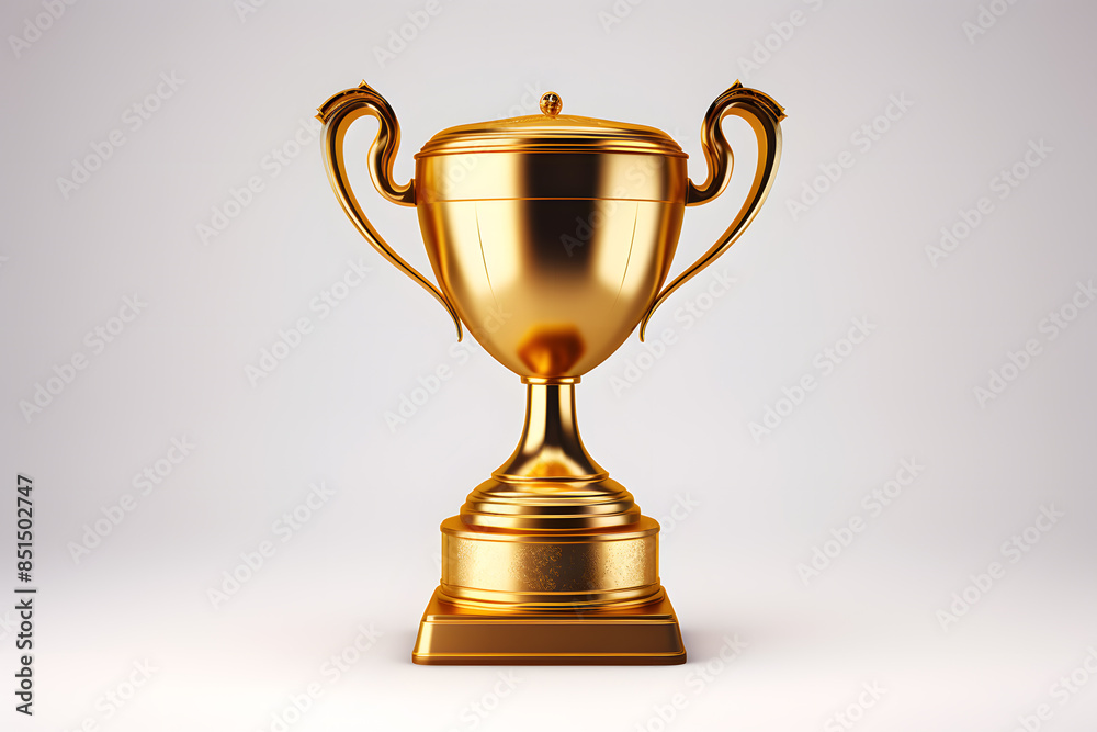 Golden trophy cup isolated on white background Golden trophy cup isolated on white background