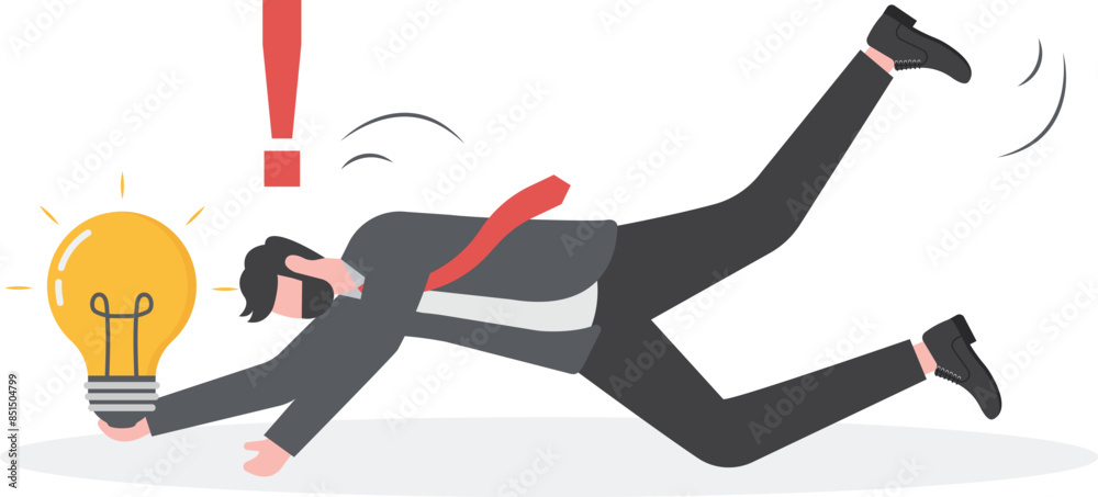 Unsuccessful, business concept vector illustration
Unsuccessful, business concept vector illustration