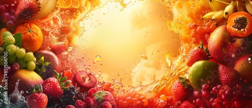 Vibrant Summer Bounty: A Whirlwind of Fresh Fruits