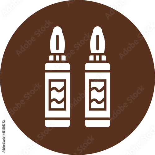 Ampoule Glyph Circle Icon