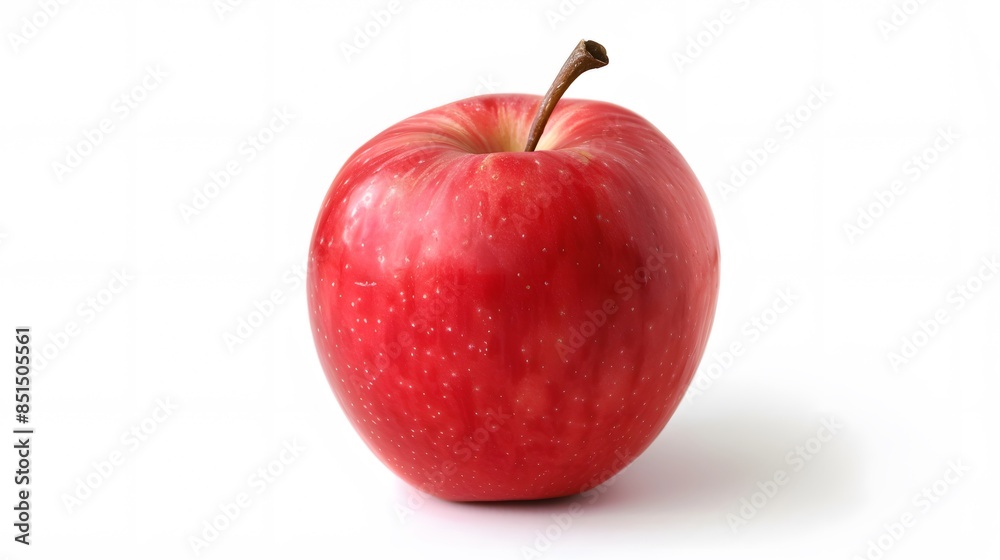 Isolated apple. Whole red, pink apple fruit with leaf isolated on white, with clipping path. Isolated apple. Whole red, pink apple fruit with leaf isolated on white, with clipping path.
