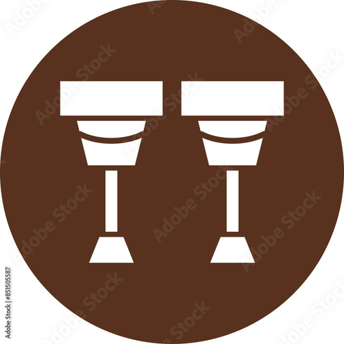 Crutches Glyph Circle Icon