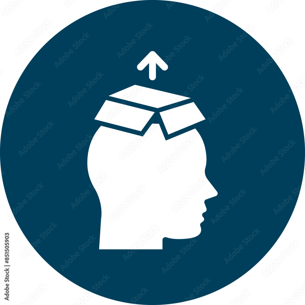 Knowledge Extraction Glyph Circle Icon Knowledge Extraction Glyph Circle Icon