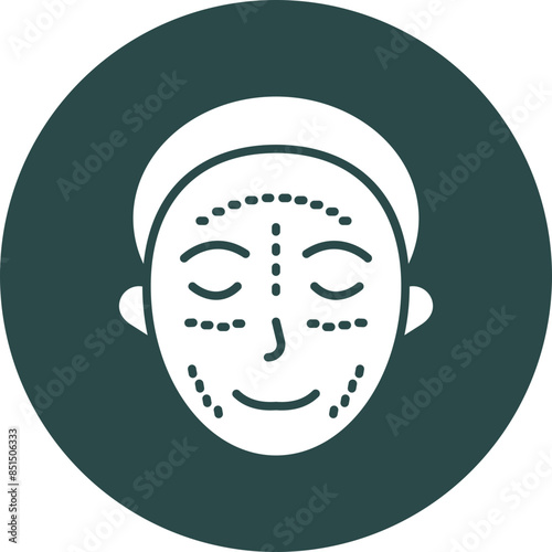 Plastic Surgery Glyph Circle Icon