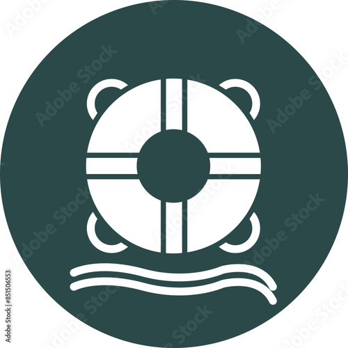 Life Saver Glyph Circle Icon