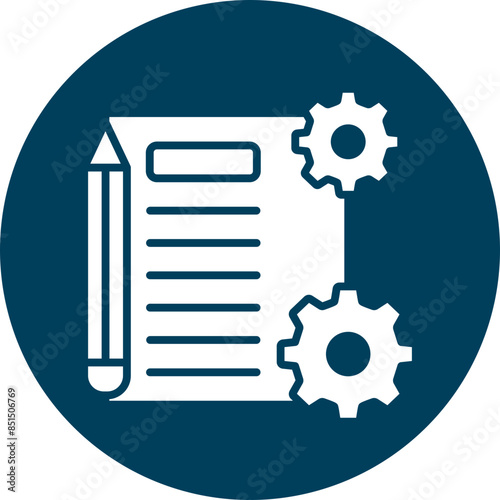Work Plan Glyph Circle Icon