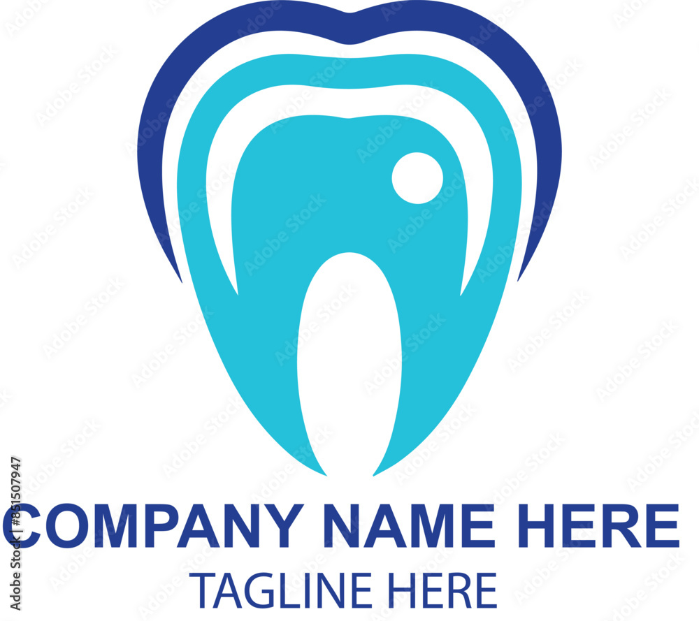 vector dental logo design 
