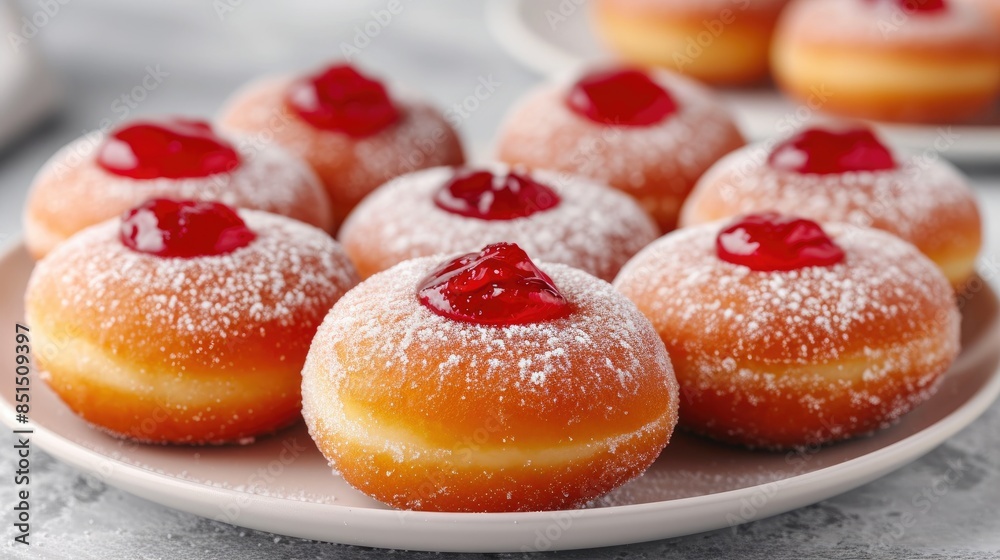 Traditional Jewish Sufganiyot Dessert