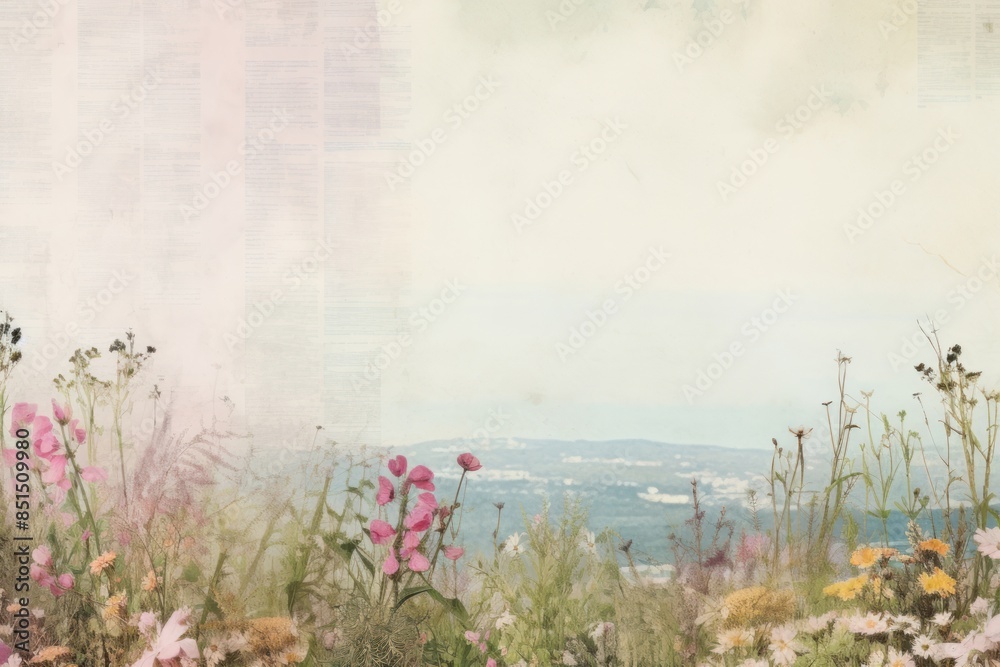 Fototapeta premium A meadow field flower grass landscape.