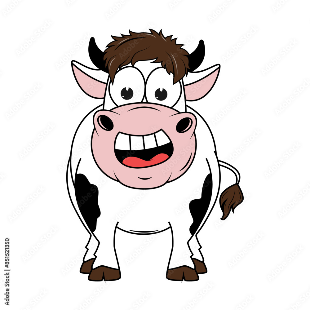 Obraz premium cute cow cartoon