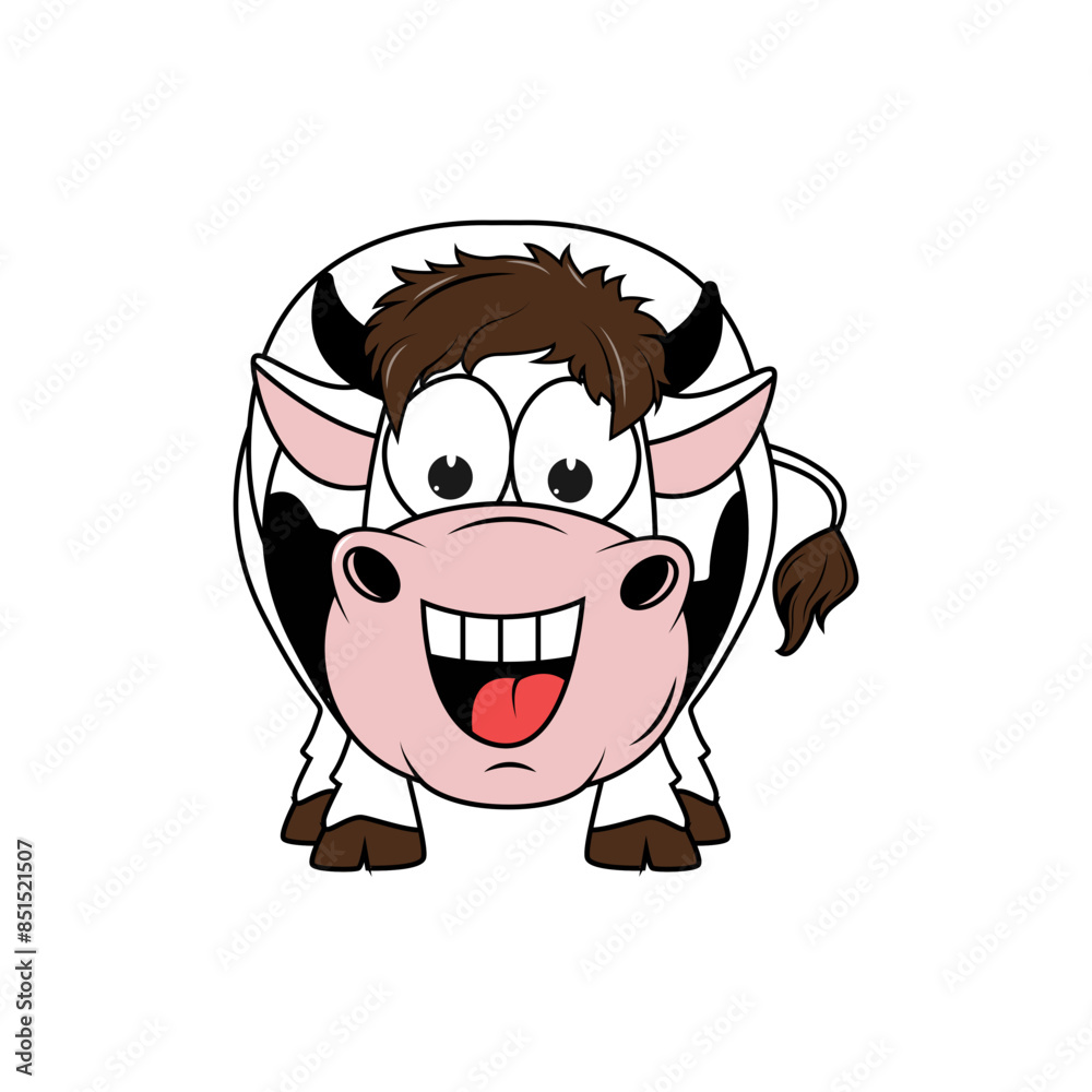 Obraz premium cute cow cartoon