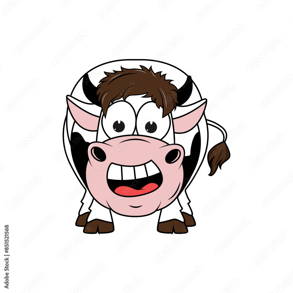 Fototapeta premium cute cow cartoon