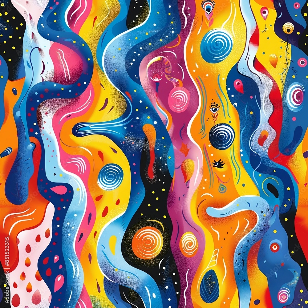 An oil painting that expresses the spiritual fusion of natural colors and classical patterns An oil painting that expresses the spiritual fusion of natural colors and classical patterns