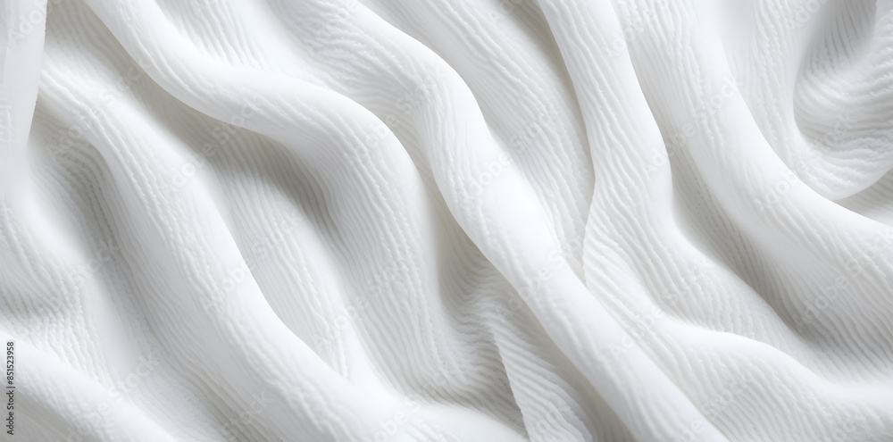 Obraz premium Close up of white fabric texture background