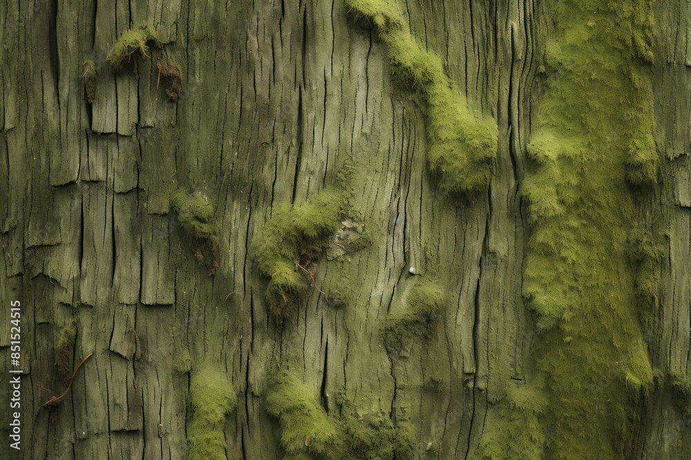 Processed collage of moss on tree bark surface texture. Background for banner, backdrop or texture Processed collage of moss on tree bark surface texture. Background for banner, backdrop or texture