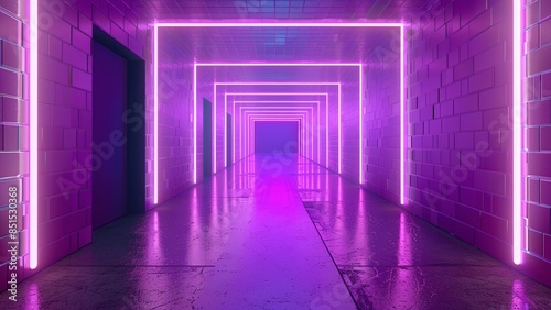 Technology Theme Purple Glow Channel Background Image © boc747