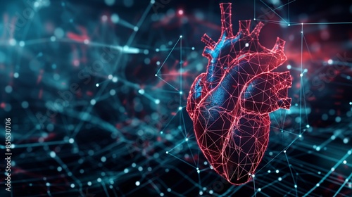 Holographic of heart with Network of Connectivity background