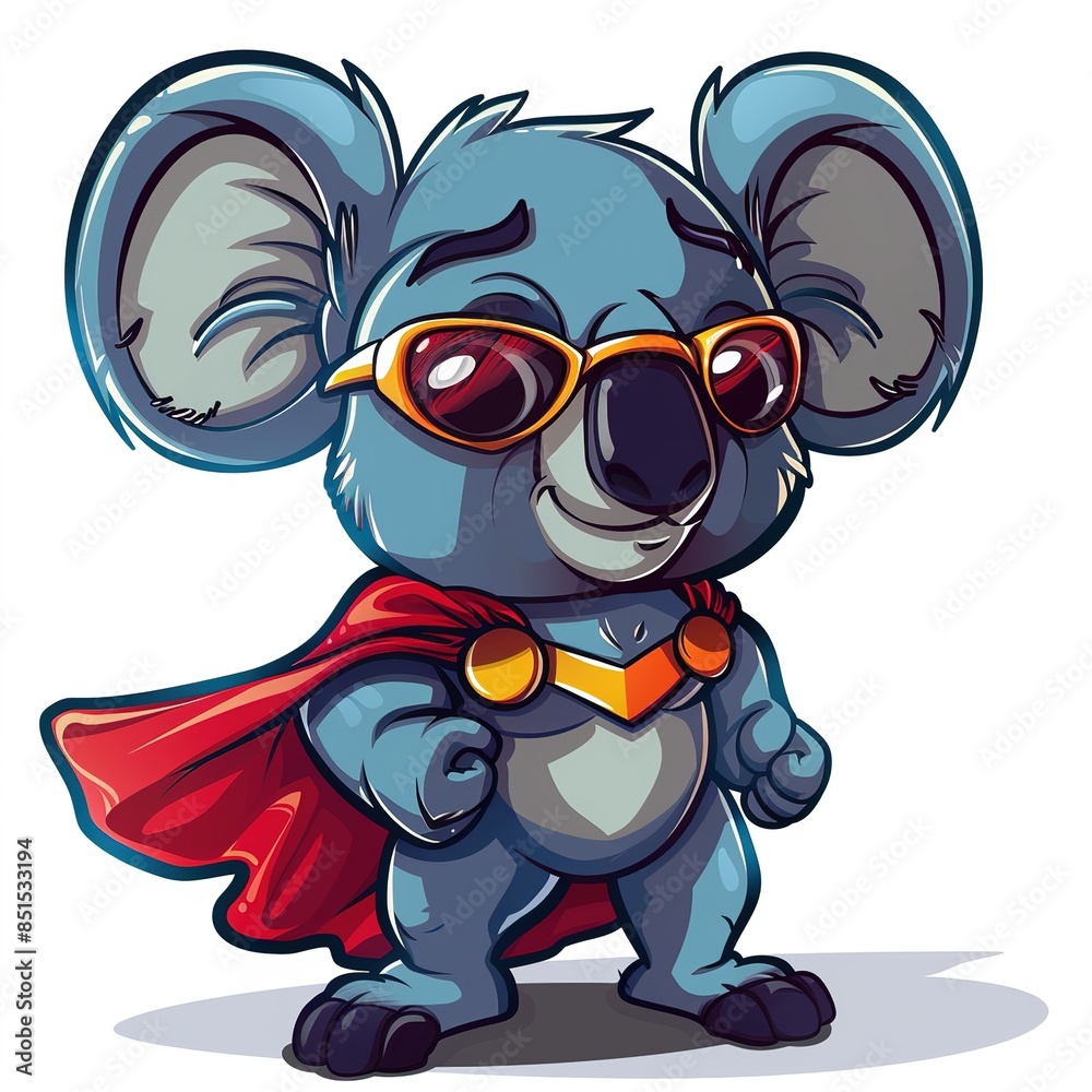 Naklejka premium Koala superhero