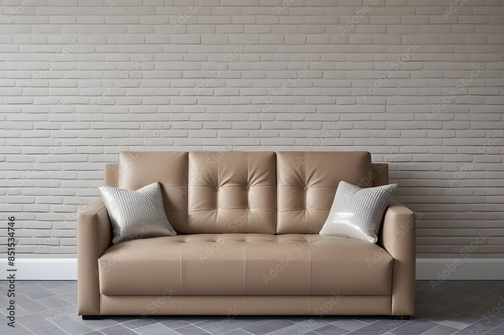 Fototapeta premium interior design of living room with a sofa on an empty room