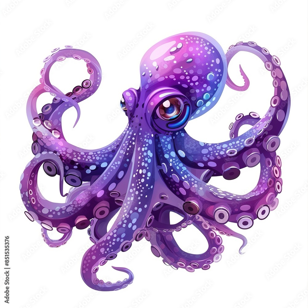 Fototapeta premium Octopus futuristic fashion