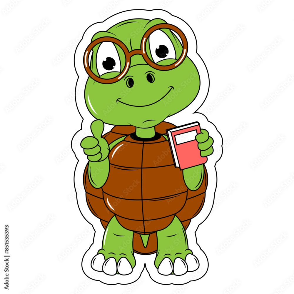 Fototapeta premium cute turtle animal cartoon
