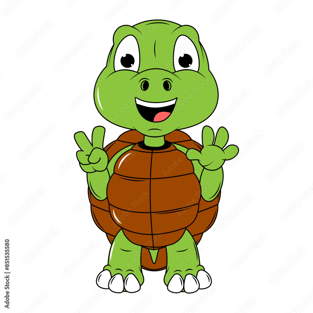 Fototapeta premium cute turtle animal cartoon