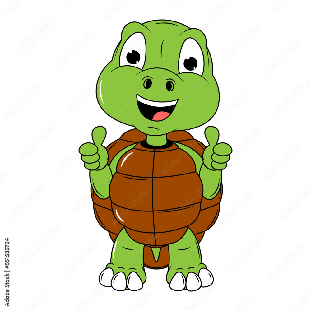 Fototapeta premium cute turtle animal cartoon