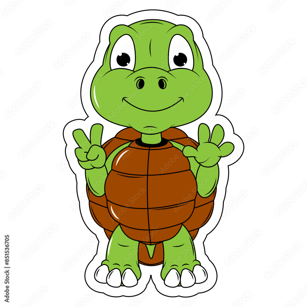 Fototapeta premium Cute turtle cartoon