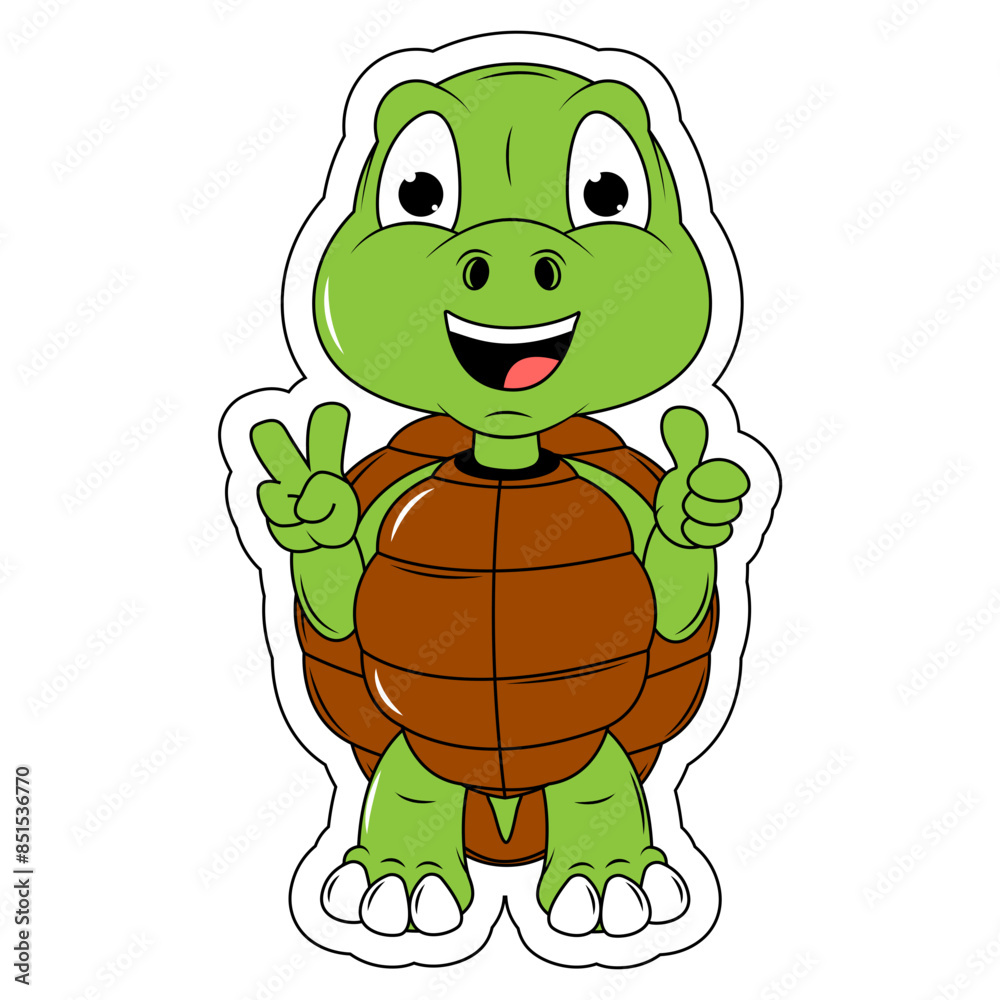 Fototapeta premium Cute turtle cartoon