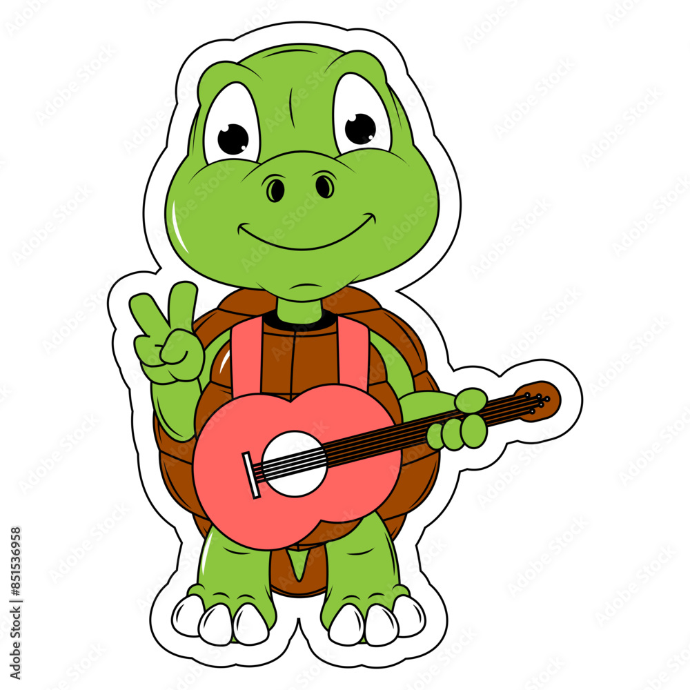 Obraz premium Cute turtle cartoon