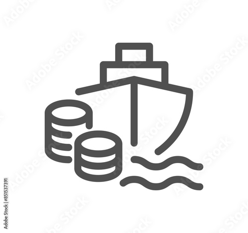 Logistics related icon outline and linear vector.