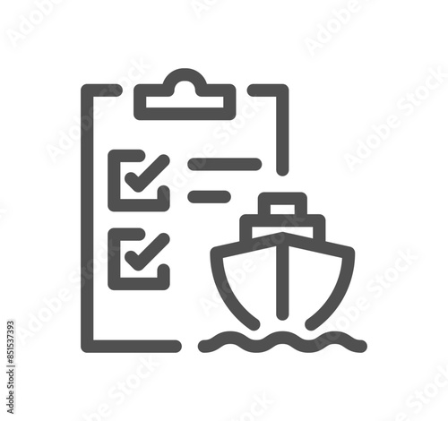 Logistics related icon outline and linear vector.
