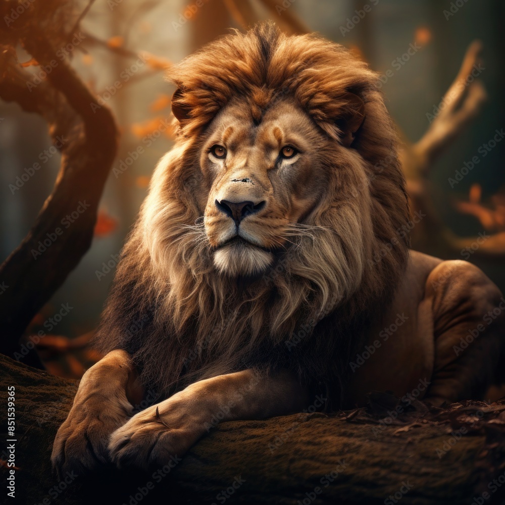 Fototapeta premium lion wildlife in nature professional photography