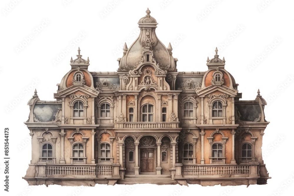 Obraz premium Sculpture Gothic mansion architecture building house.