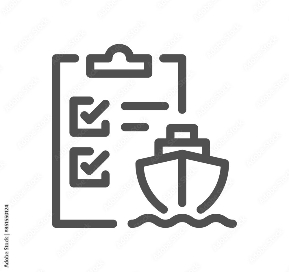 Logistics related icon outline and linear vector. Logistics related icon outline and linear vector.