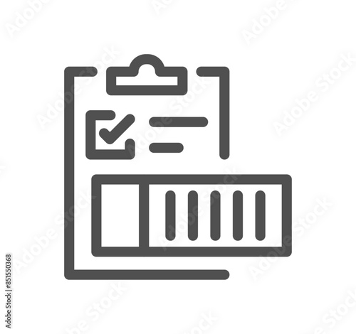 Logistics related icon outline and linear vector.