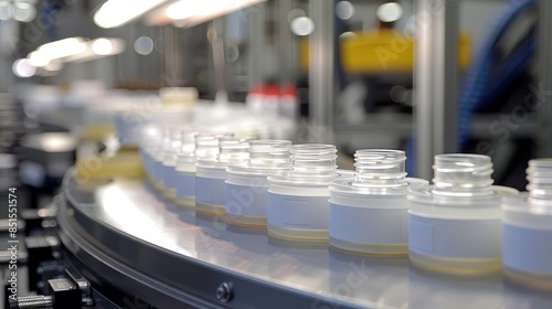 Wallpaper Mural Bottles on Conveyor Belt in Factory Torontodigital.ca