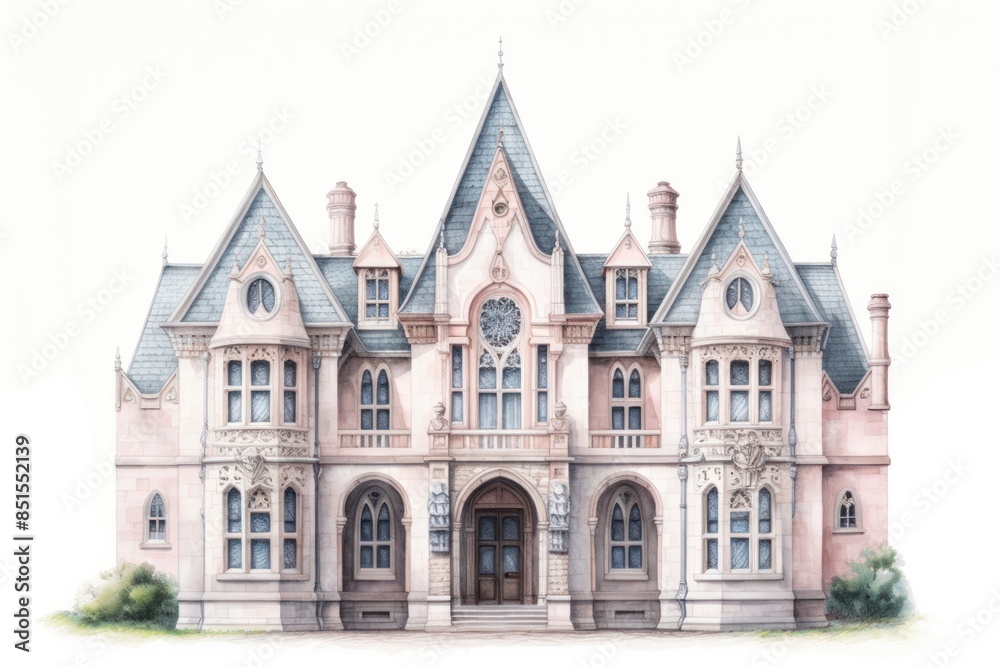Sculpture Gothic mansion architecture building house Sculpture Gothic mansion architecture building house