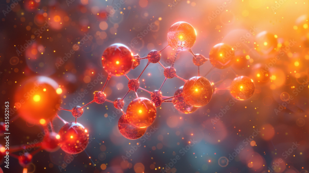 3d illustration of molecule model. Science background with molecules and atoms. 3d illustration of molecule model. Science background with molecules and atoms.