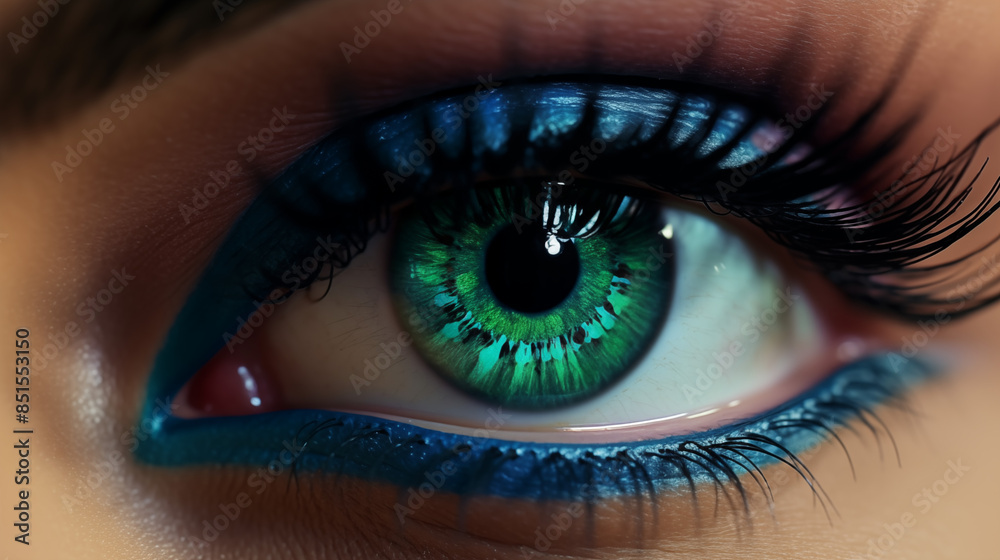 Fototapeta premium eye with makeup 