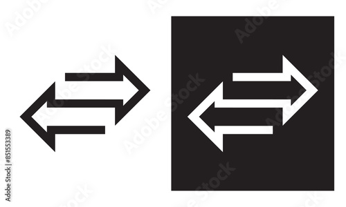 Transfer arrows icon set. compare or exchange vector symbol. swap, flip or change sign. two way data trade icon.. isolated on white background.. EPS 10/AI