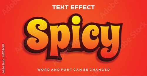 Spicy  editable text effect