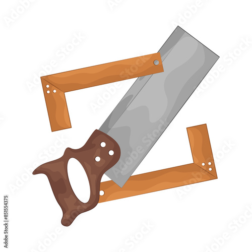 Illustration of hand saw 